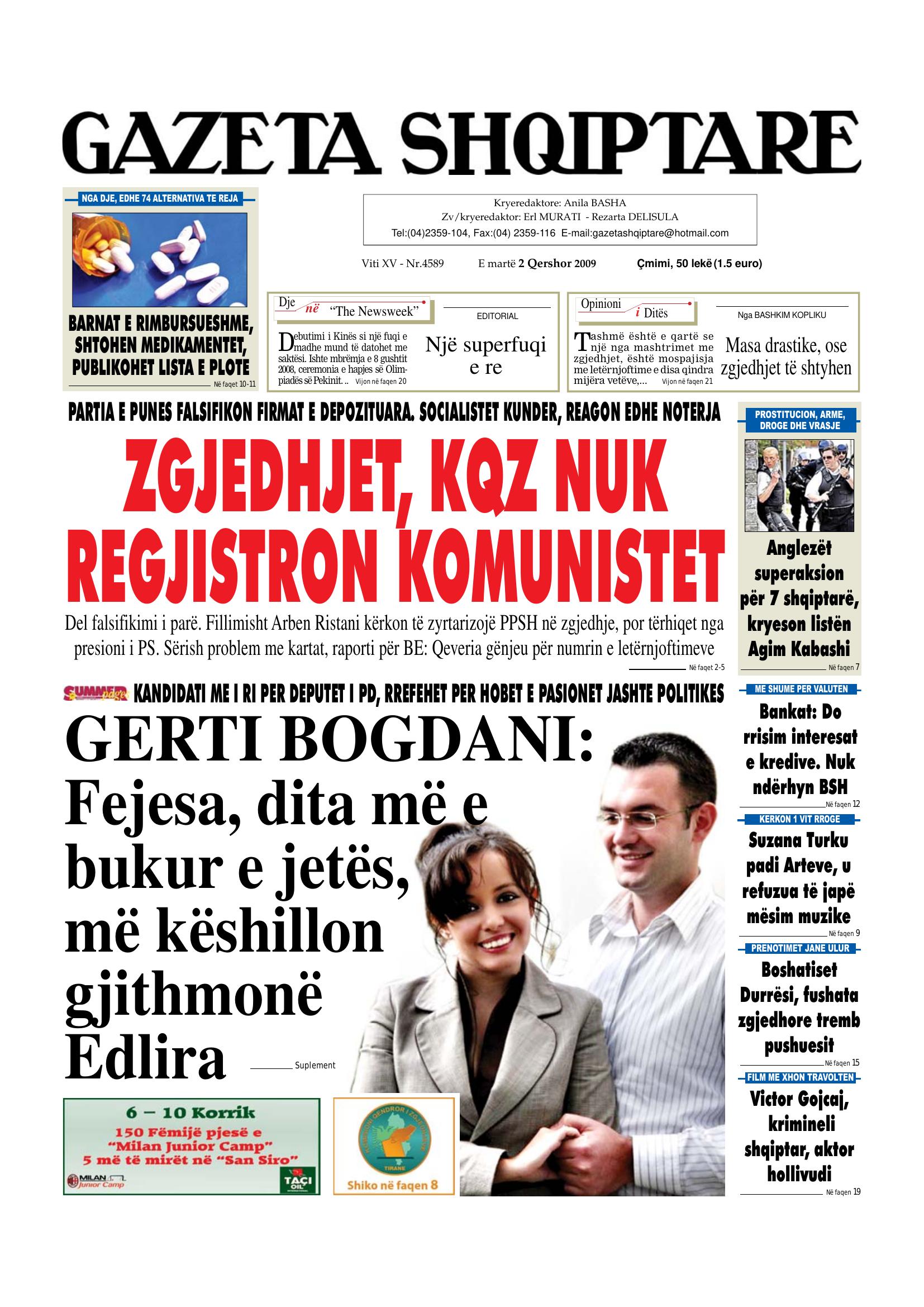 Gazeta Shqiptare 2009-06-02